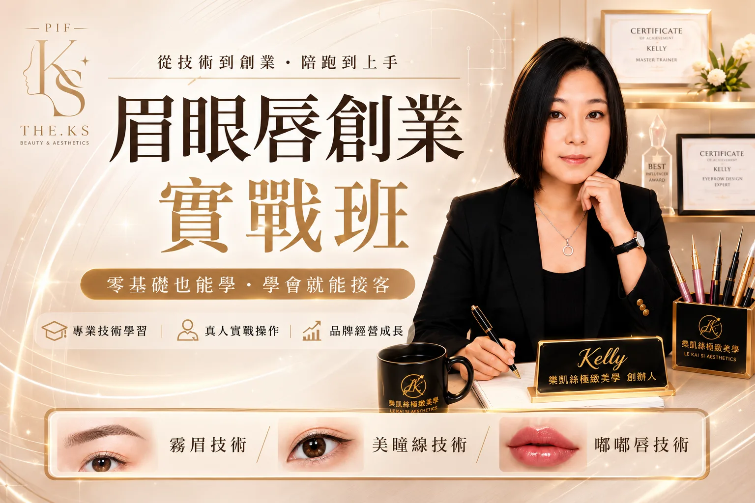 眉、眼、唇創業全修實戰班別